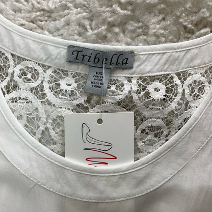 Tribella White Solid Pre-Owned Ladies Top - Size Small Petite - Margaret’s Fine Consignment