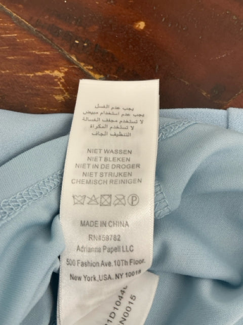 Adrianna Papell Light Blue Crepe Short Sleeve Sheath Midi Dress Size 8 - ONLINE ONLY