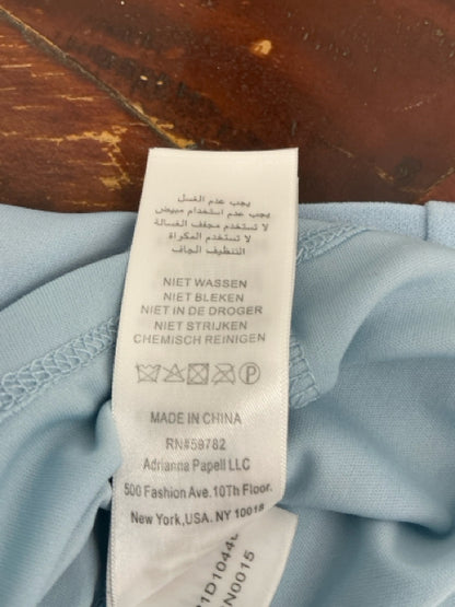 Adrianna Papell Light Blue Crepe Short Sleeve Sheath Midi Dress Size 8 - ONLINE ONLY