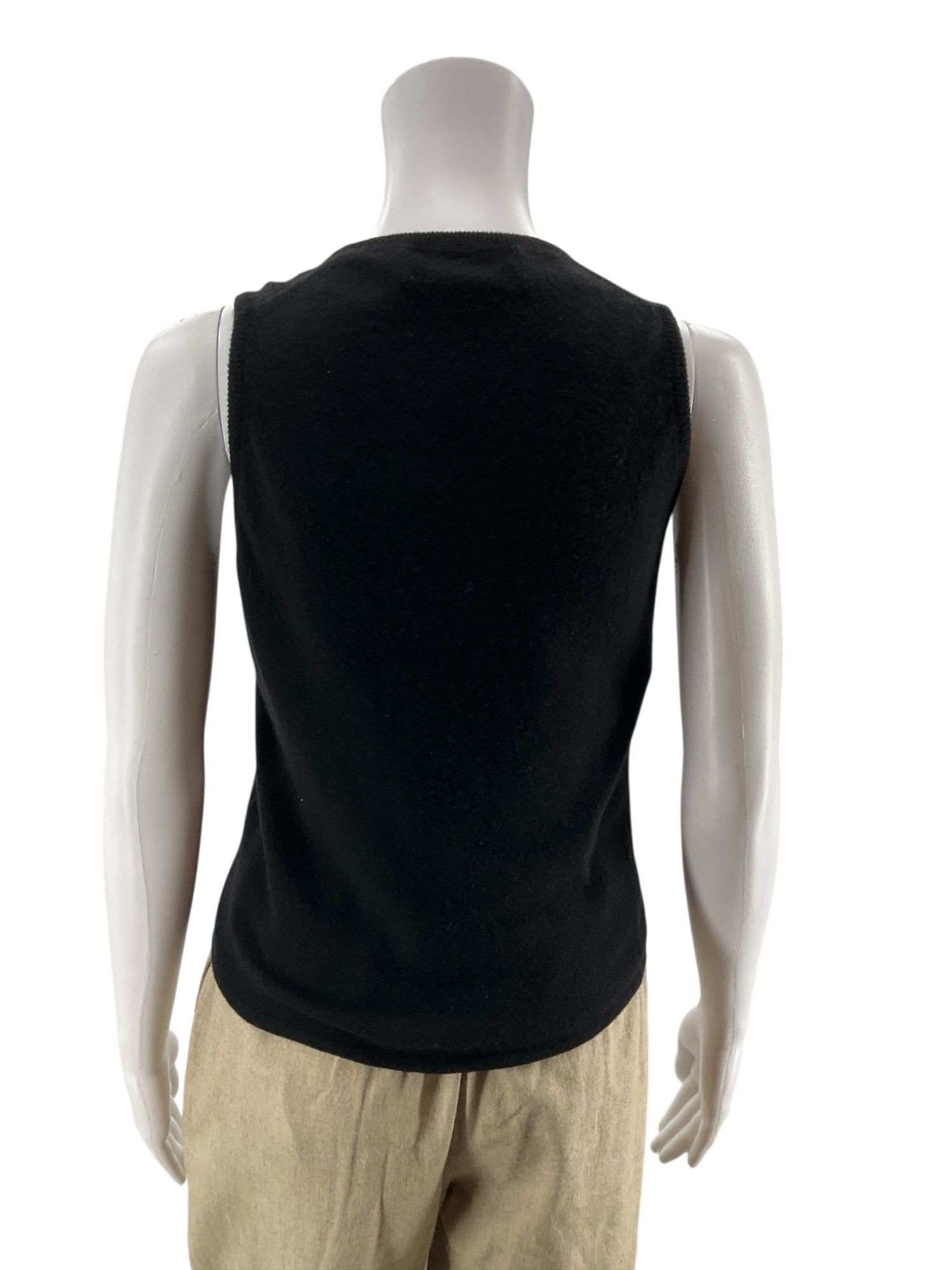 BERK by Burlington Arcade Berk by Ballantyne 100% Cashmere Sleeveless Shell Top Black Size Medium
