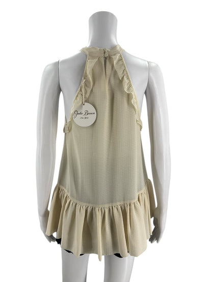 Julie Brown Cream Sheer Pre-Owned Ladies Top - Size 4 - Margaret’s Fine Consignment