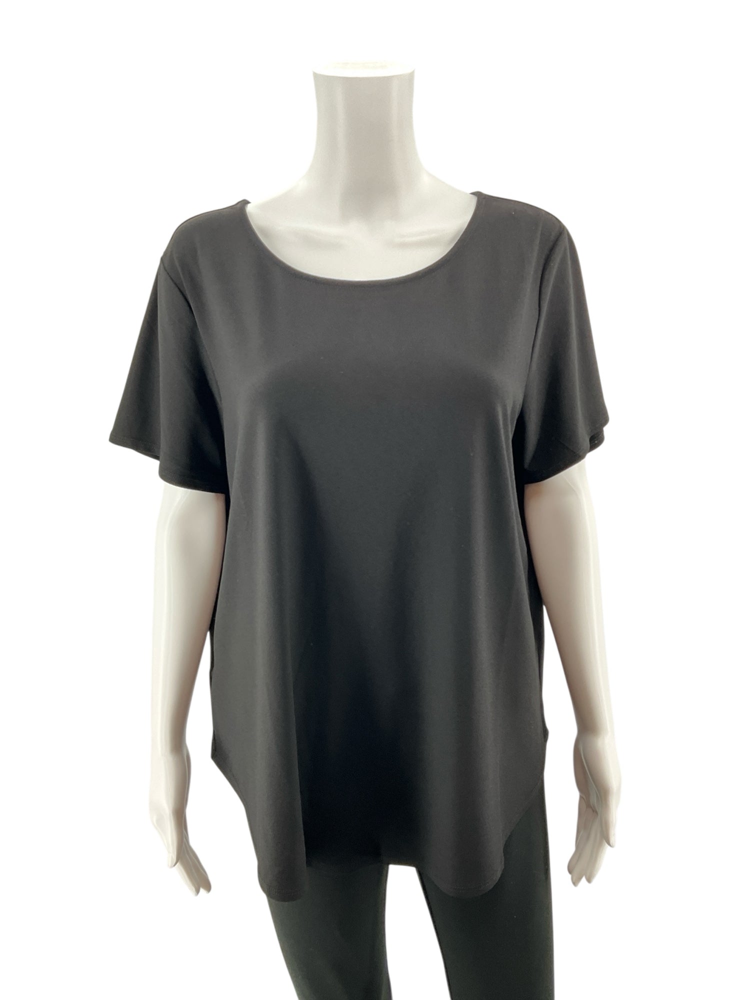 Philosophy Woman by Republic Clothing Philosophy Woman Black High-Low Pleated Back Top Size 1X NWT - ONLINE ONLY