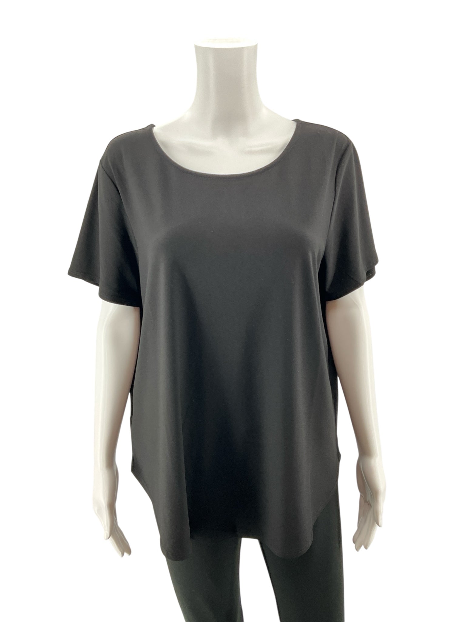 Philosophy Woman by Republic Clothing Philosophy Woman Black High-Low Pleated Back Top Size 1X NWT - ONLINE ONLY