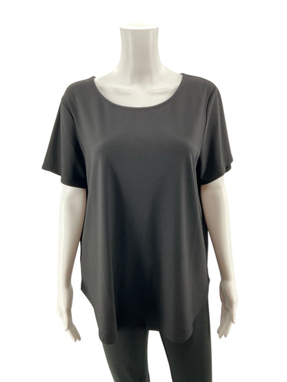 Philosophy Woman by Republic Clothing Philosophy Woman Black High-Low Pleated Back Top Size 1X NWT - ONLINE ONLY