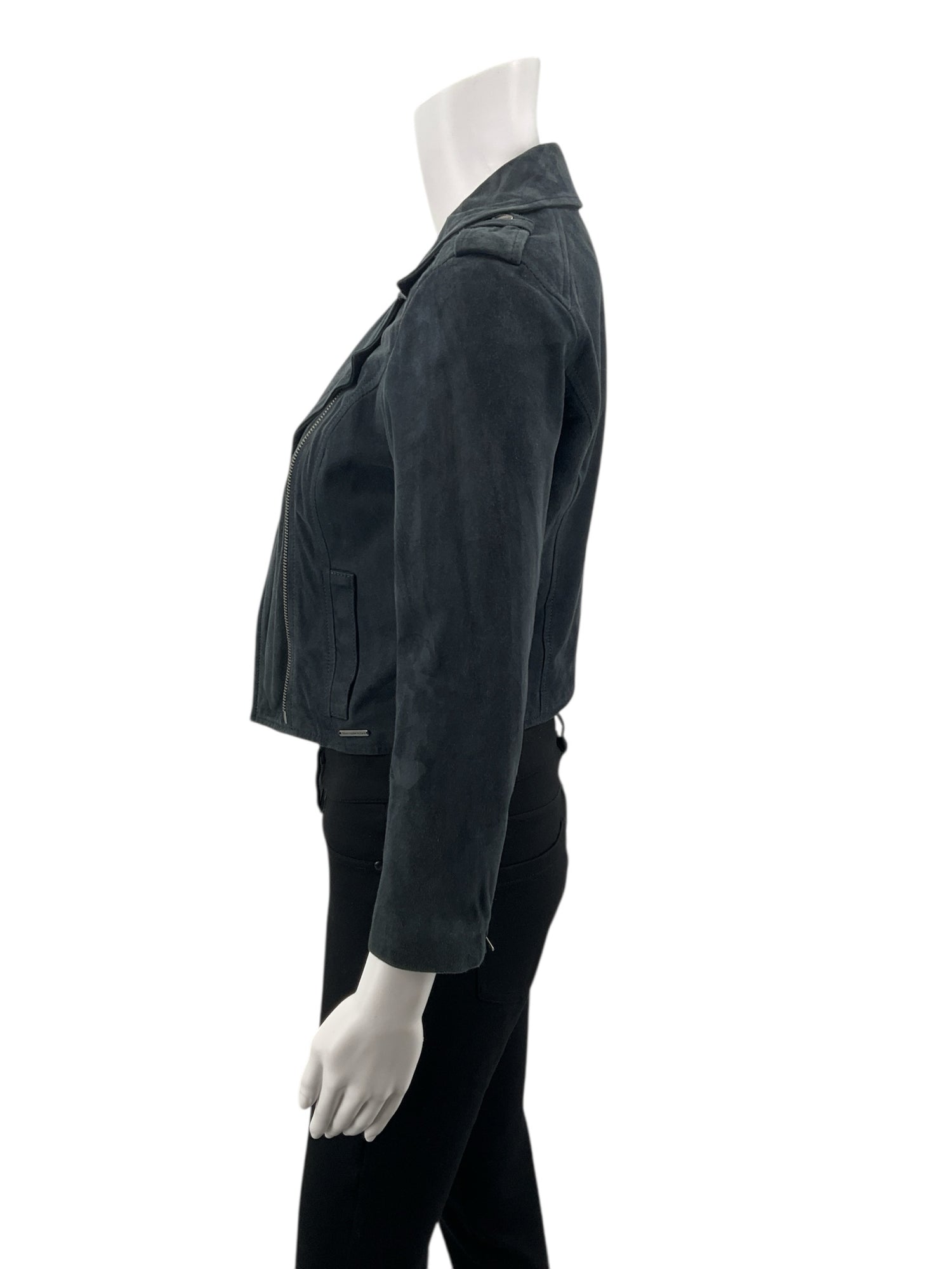 Abercrombie &amp; Fitch - Navy Solid Pre-Owned Ladies Jacket - Size Small