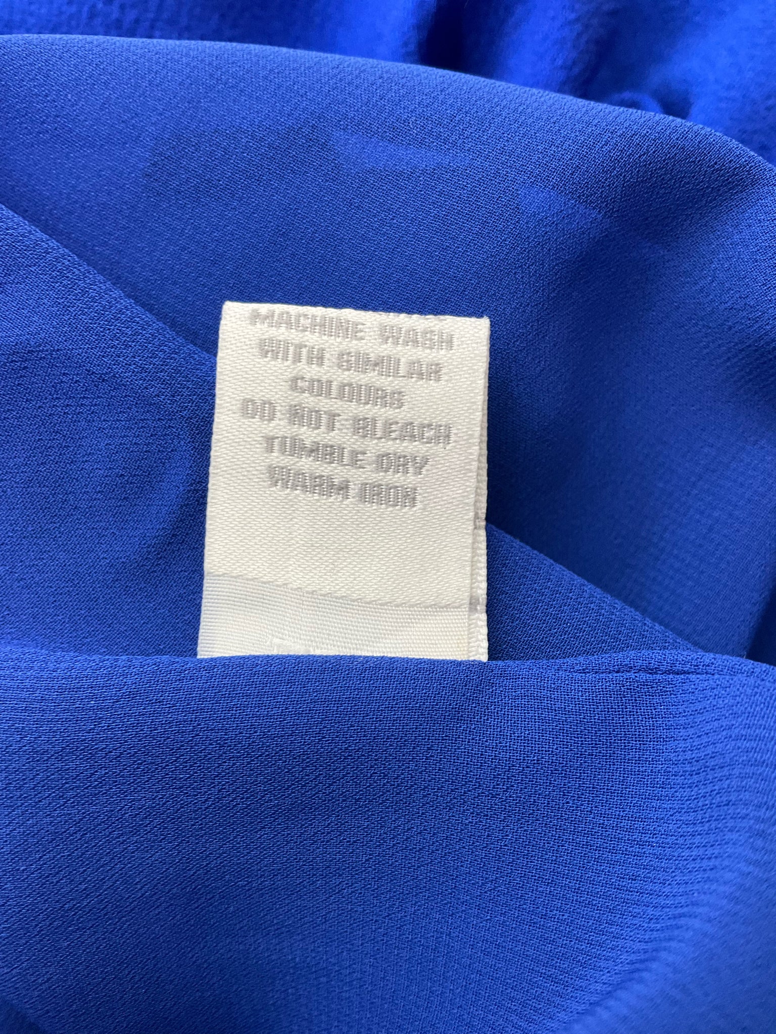 Aryeh Blue Solid Pre-Owned Ladies Dress - Size Medium