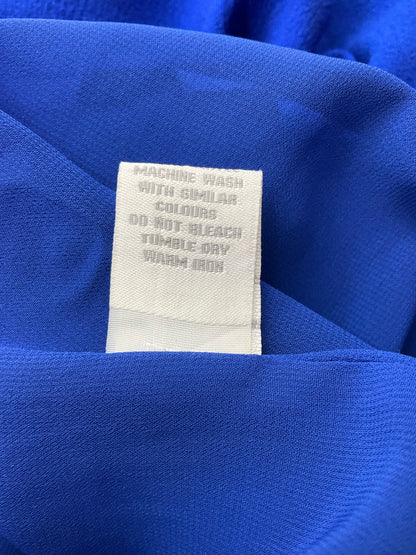 Aryeh Blue Solid Pre-Owned Ladies Dress - Size Medium