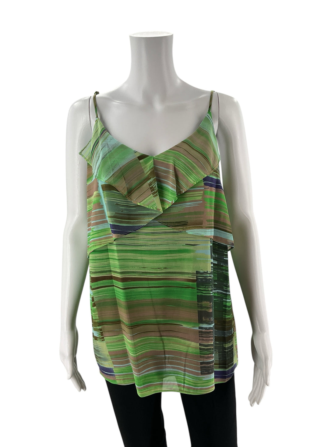 Cabi Green/Multi Print Pre-Owned Ladies Top - Size Large