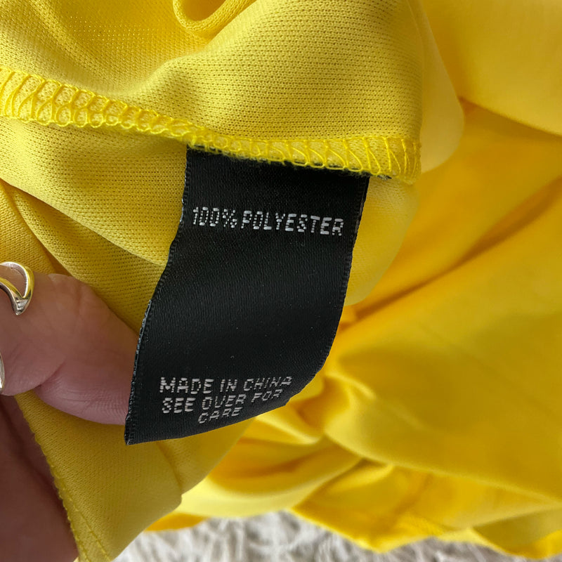 AGB Yellow Sleeveless Fit & Flare Dress – Size Medium, Excellent Condition - Margaret’s Fine Consignment