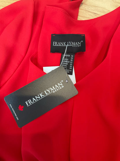 Frank Lyman Design Red Chiffon Bell Sleeve Blouse Top Size 14 NWT - ONLINE ONLY