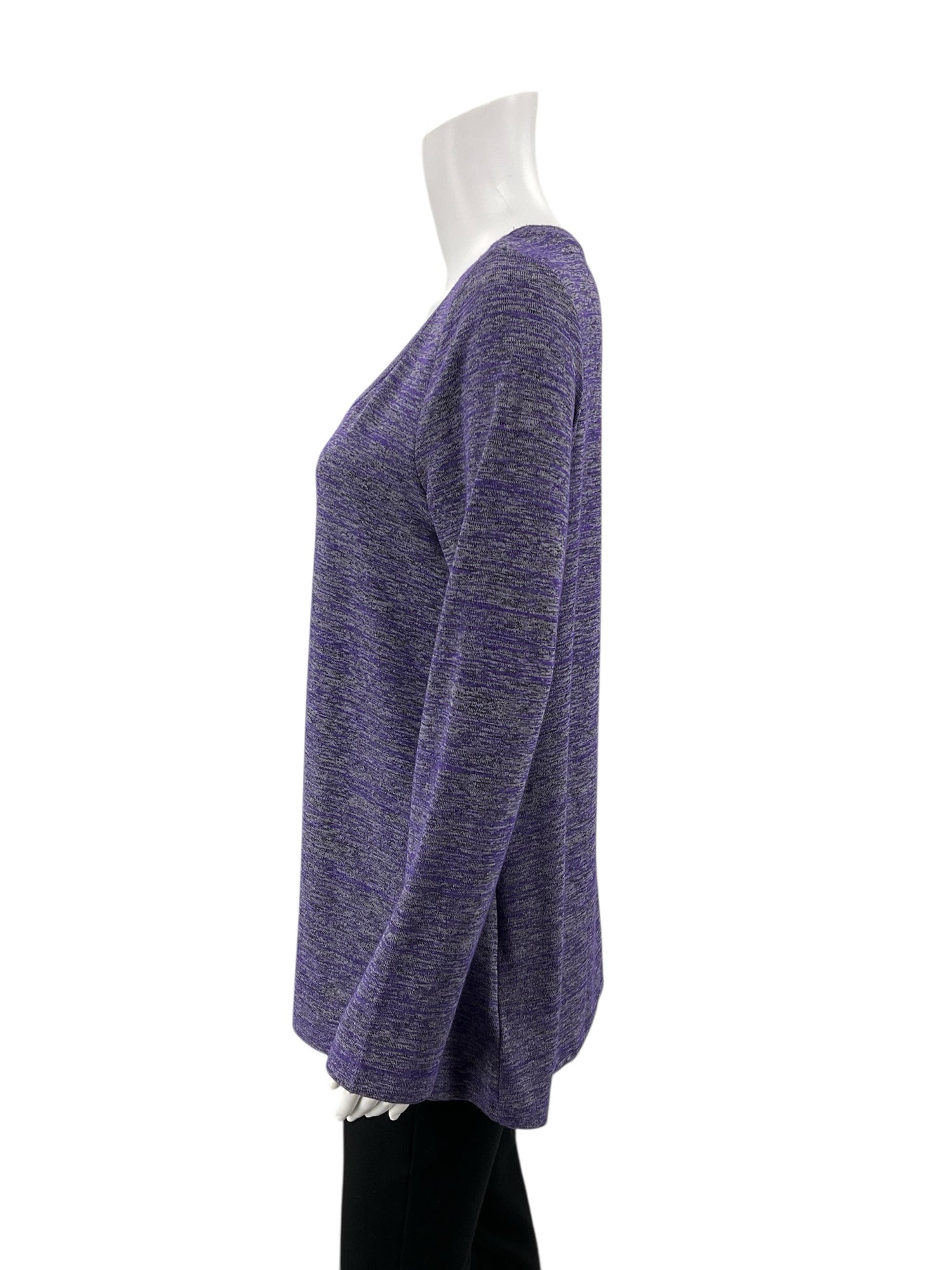 Jones New York Purple Heathered Pre-Owned Ladies Top -  Size Large