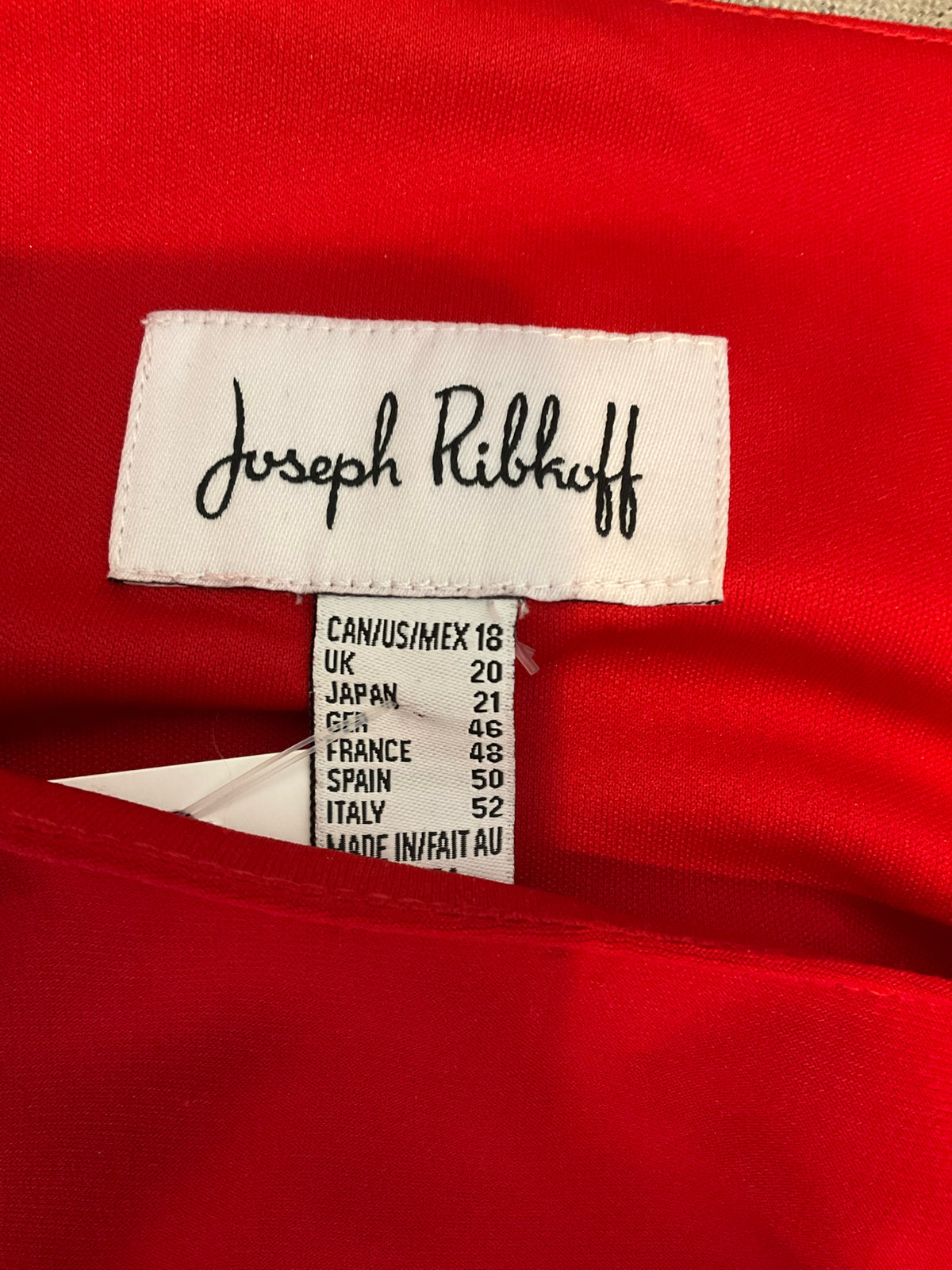 Joseph Ribkoff Red Fit &amp; Flare Jersey Dress with Pockets Size 18 - ONLINE ONLY