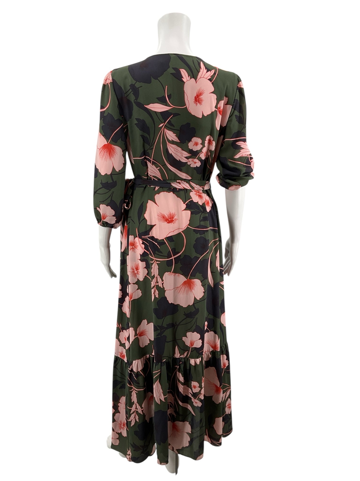 Bar 111 Olive/Navy/Pink Floral Pre-Owned Ladies Dress - Size Medium