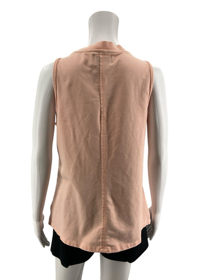Saturday Sunday by Anthropologie Peach Cable Knit Sweater Tank Top Size Large