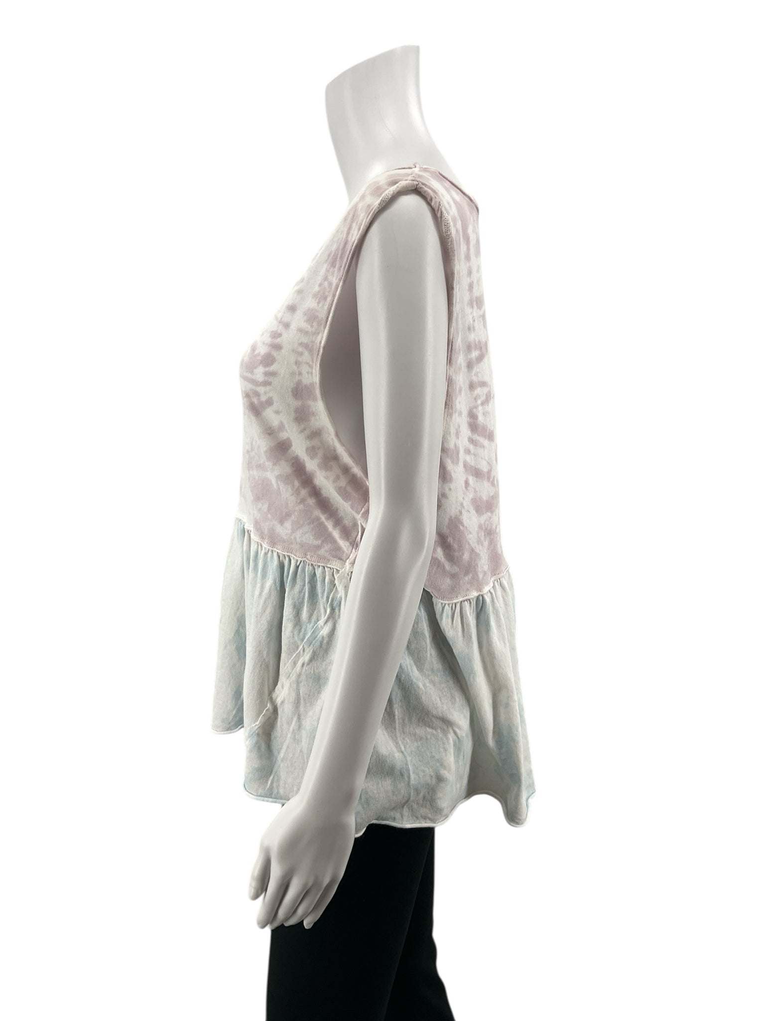We The Free white/purple/blue Sleeveless White/Purple/Blue Tye Dye Pre-Owned Casual Top - Size Medium - Size M