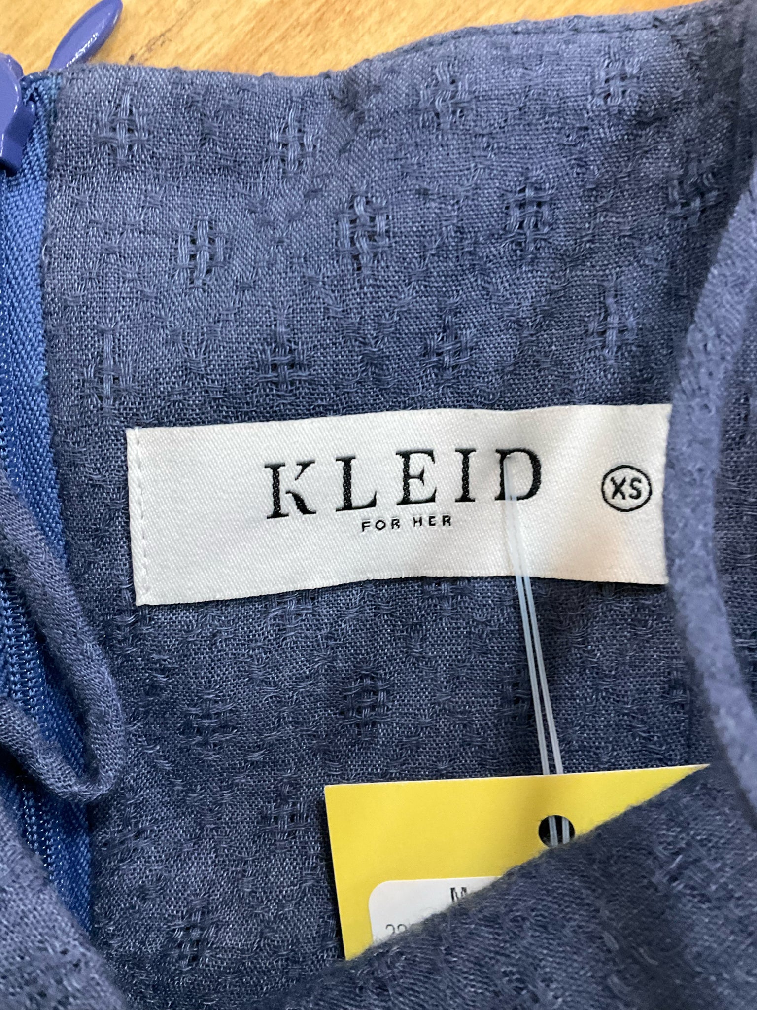 Kleid For Her Navy Blue Tiered Ruffle Midi Dress Size XS