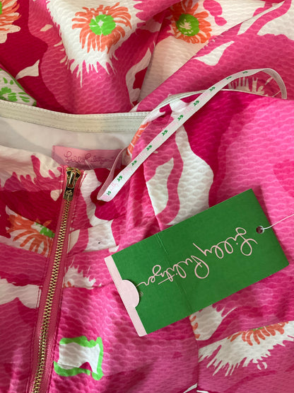 Lilly Pulitzer Delia Strapless Seersucker Dress Floral Print NWT Size 6 - ONLINE ONLY