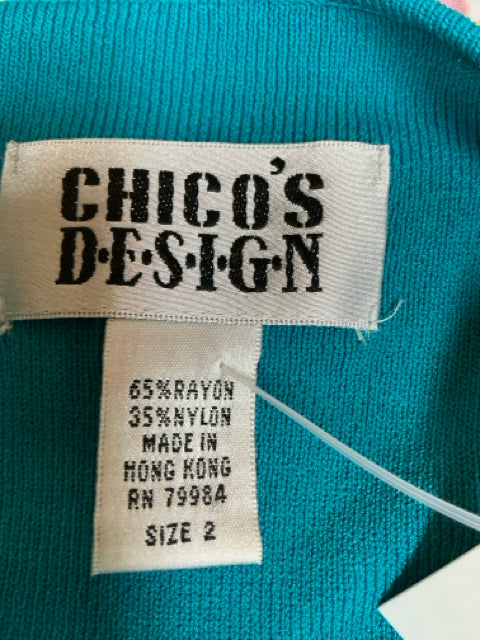 Chico's Teal Solid Pre-Owned Ladies Top - Size Large - Margaret’s Fine Consignment