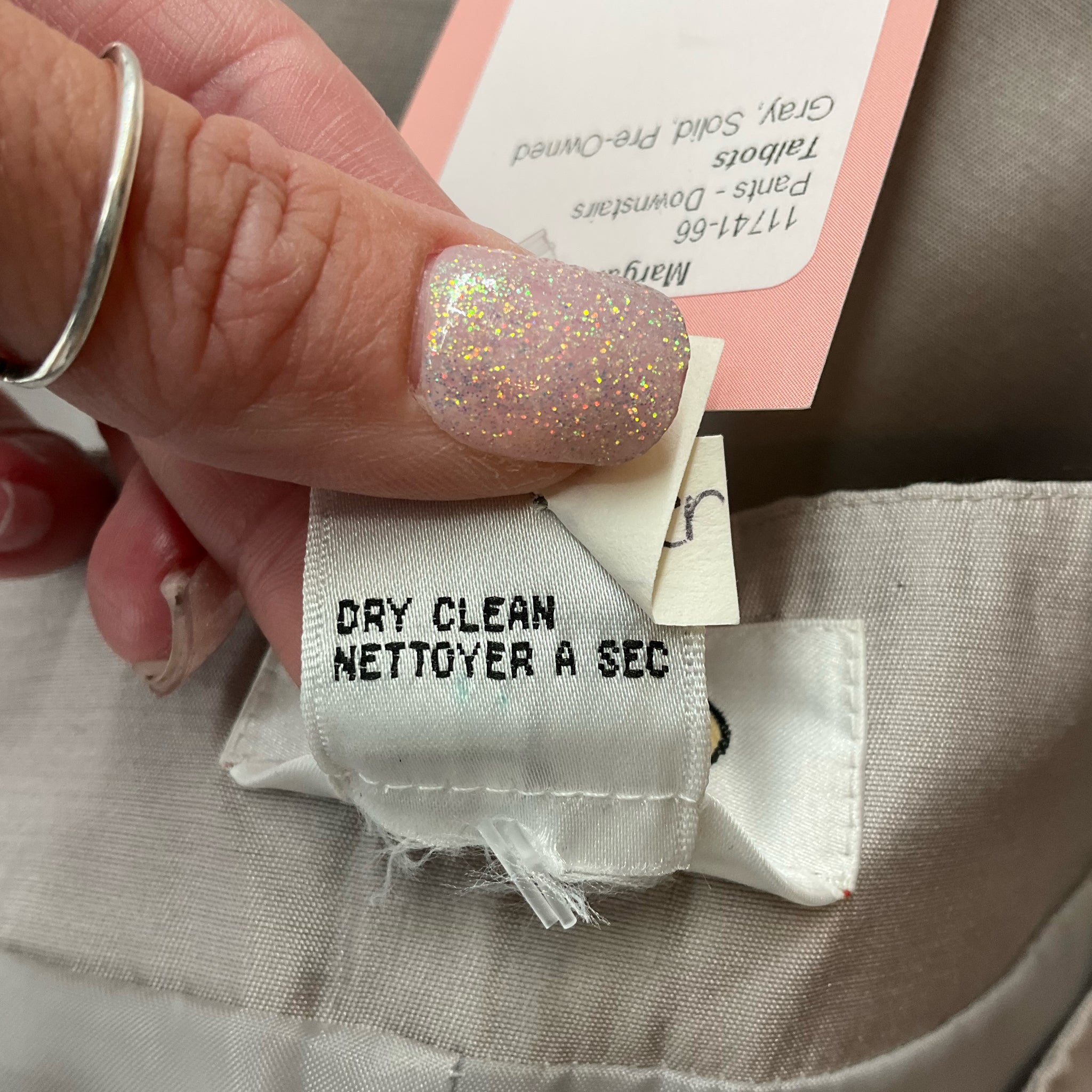 Talbots Gray Tapered Silk Pants – Size 6, Excellent Condition - Margaret’s Fine Consignment