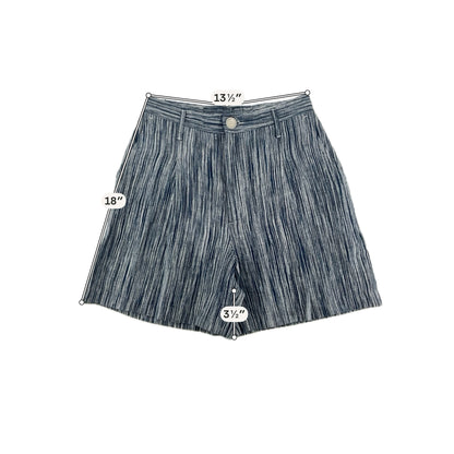 Karen Kane Blue Shorts Blue White Striped Linen Shorts Lined Made in USA Size Small - Size S
