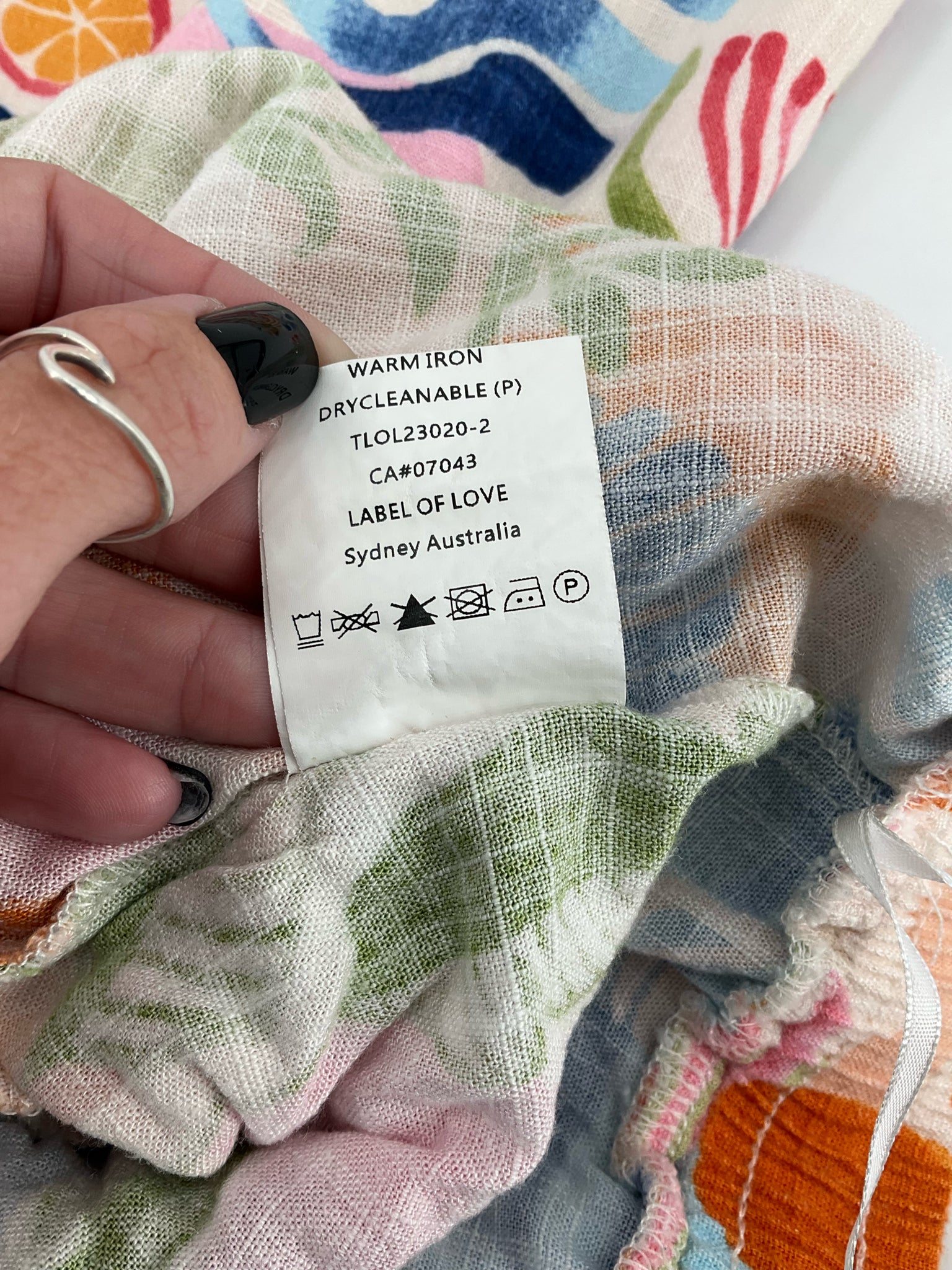 Label of Love Tropical Print Wide Leg Pants Rayon Linen Blend Size XL