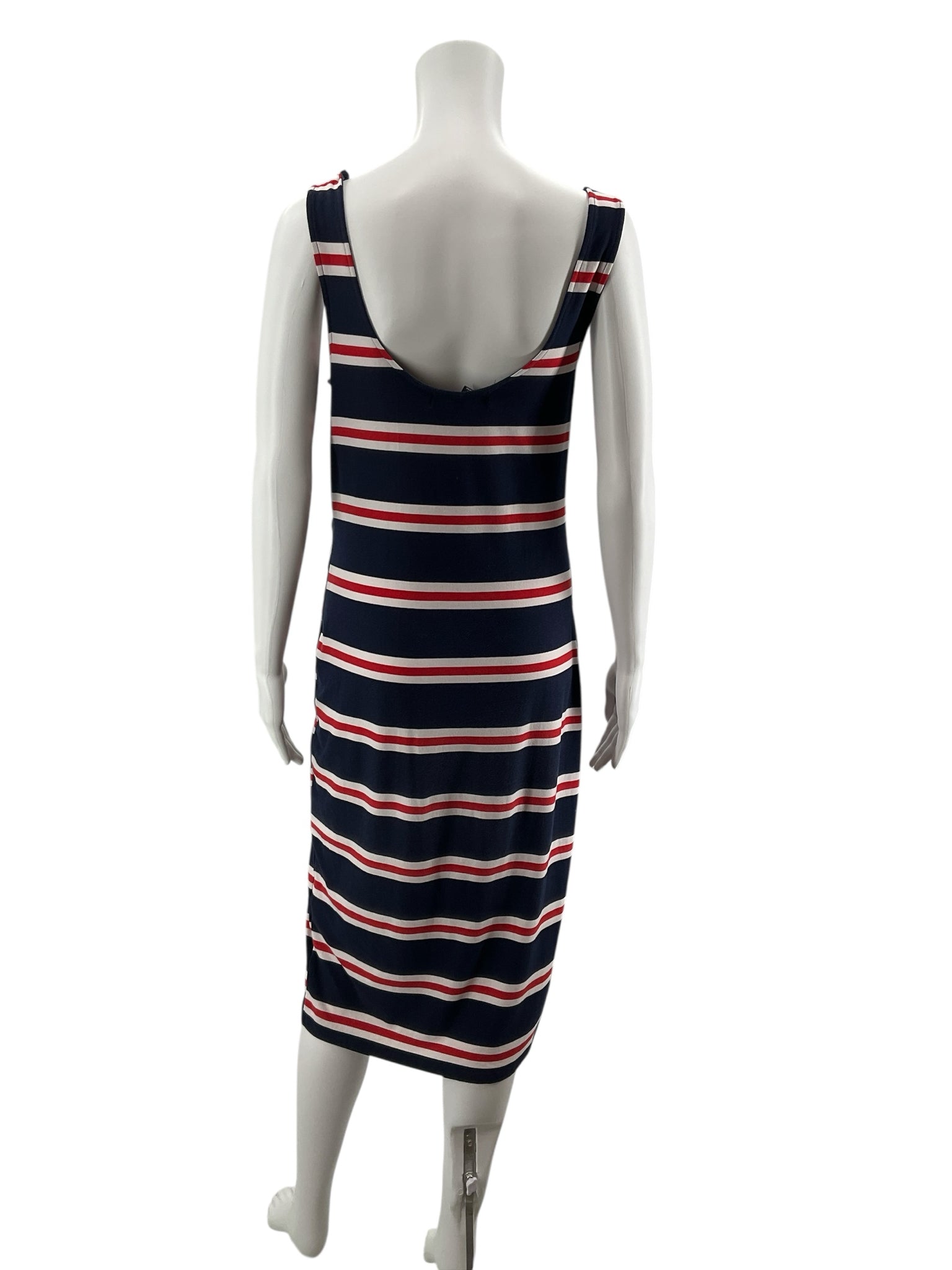 Derek Heart Rebel Heart Striped Bodycon Midi Dress Size Large