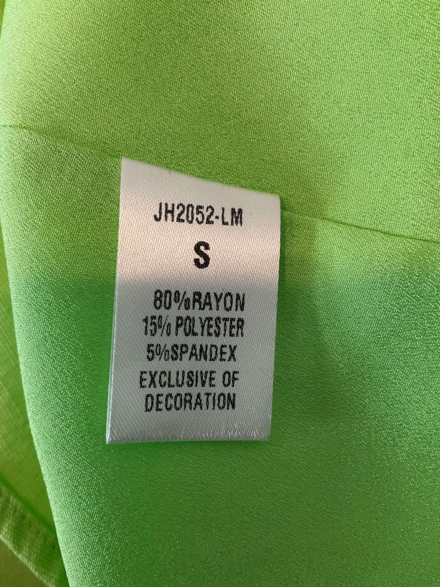 THML Lime Green Flutter Sleeve Smocked V-Neck Mini Dress | Size Small