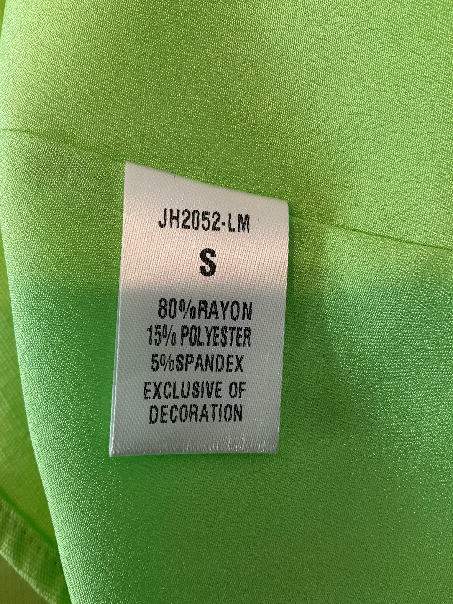 THML Lime Green Flutter Sleeve Smocked V-Neck Mini Dress | Size Small