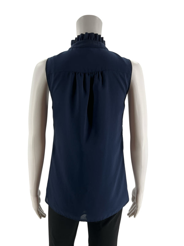 J Crew Navy Solid Pre-Owned Ladies Top - Size 0