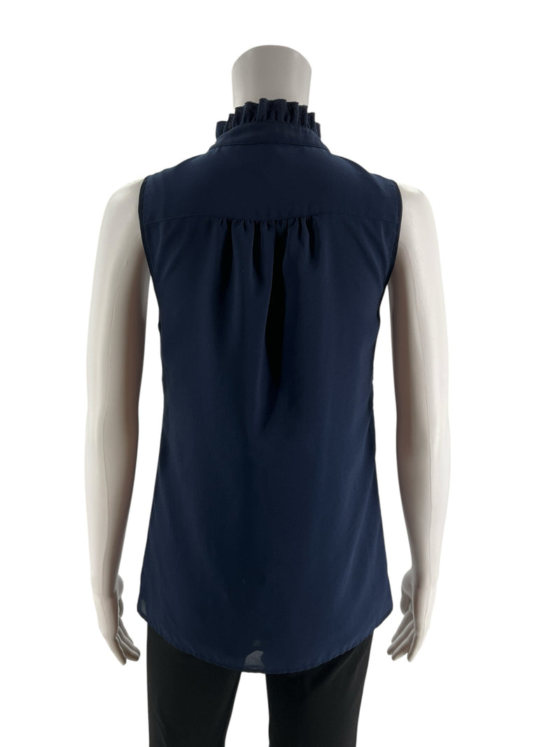 J Crew Navy Solid Pre-Owned Ladies Top - Size 0