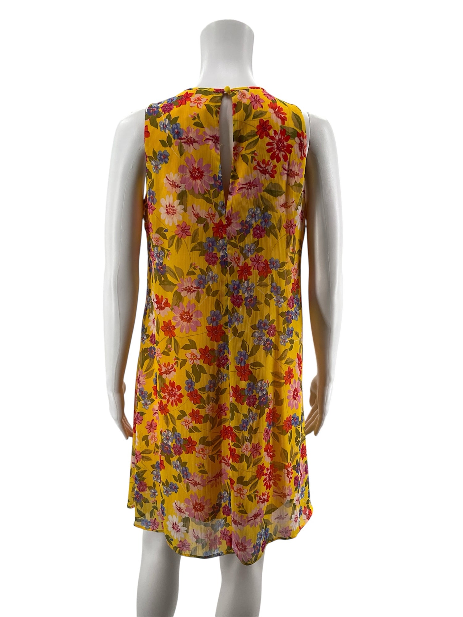 Calvin Klein Yellow Floral Scuba Sheath Dress NWT