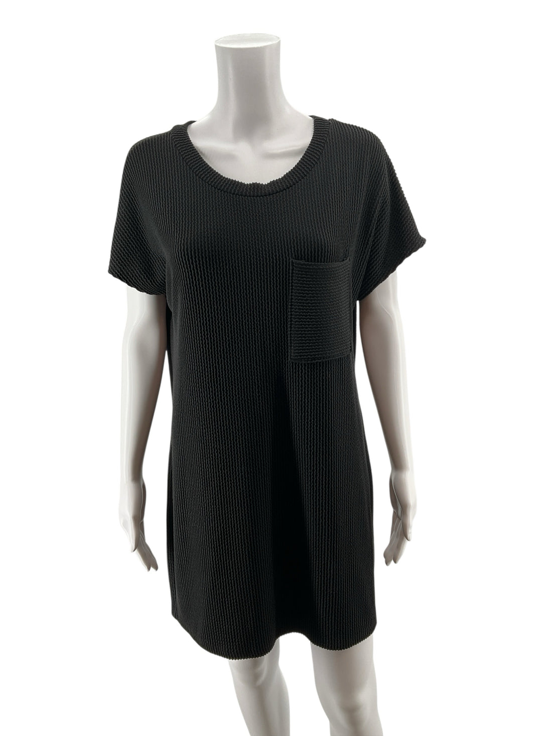 entro Size S Black Ribbed Pre-Owned Ladies Dress