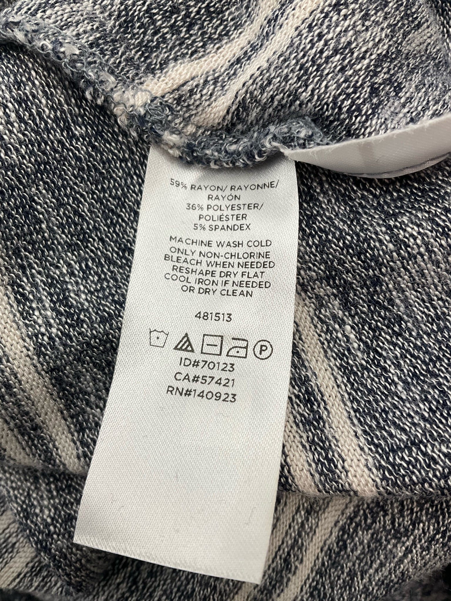 Lou &amp; Gray Blue/Cream Heathered Pre-Owned Ladies Dress - Size Small