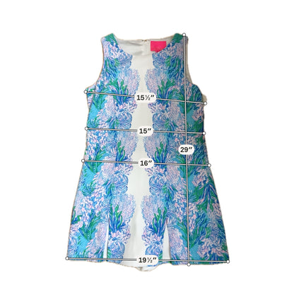 Lilly Pulitzer white/blue/pink Romper Donna Romper in Lobstah Roll Print Size 0 - Size 0