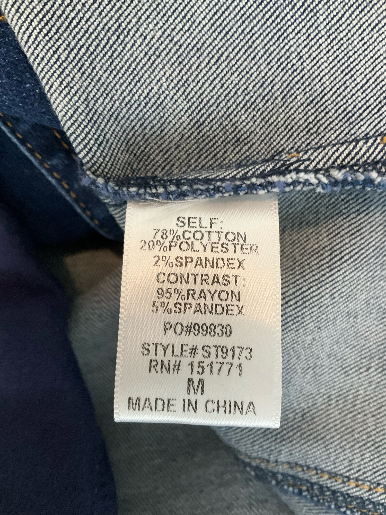 Le Lis Size M Blue Denim Pre-Owned Ladies Casual Top - Upstairs