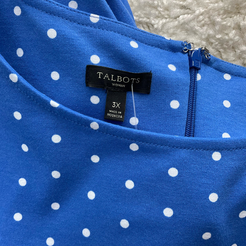 Talbots Blue/White Polka Dot Pre-Owned Ladies Dress - Size 3X - Margaret’s Fine Consignment