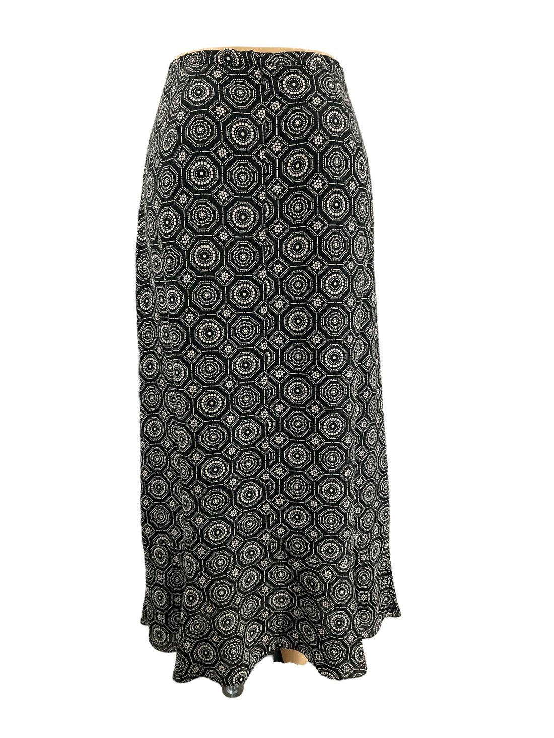 Harolds black/tan Print Pre-Owned Ladies Skirt - Size 14 - Margaret’s Fine Consignment