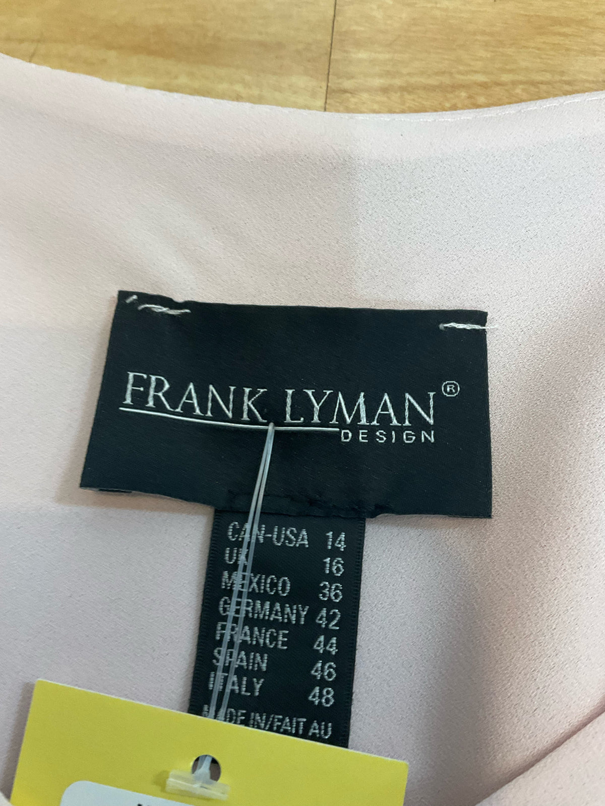 Frank Lyman Blush Pink Flutter Sleeve Chiffon Tunic Top Size 14 - ONLINE ONLY
