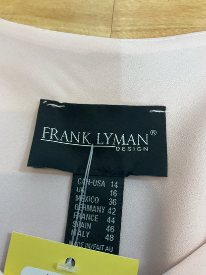 Frank Lyman Blush Pink Flutter Sleeve Chiffon Tunic Top Size 14 - ONLINE ONLY