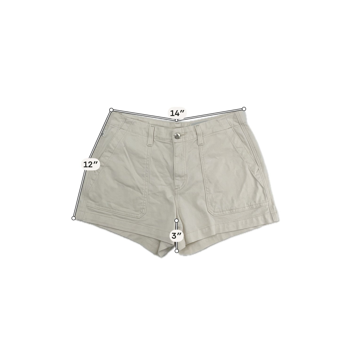 AG Adriano Goldschmied The Walker Short White Cotton Blend Size 6 / 28