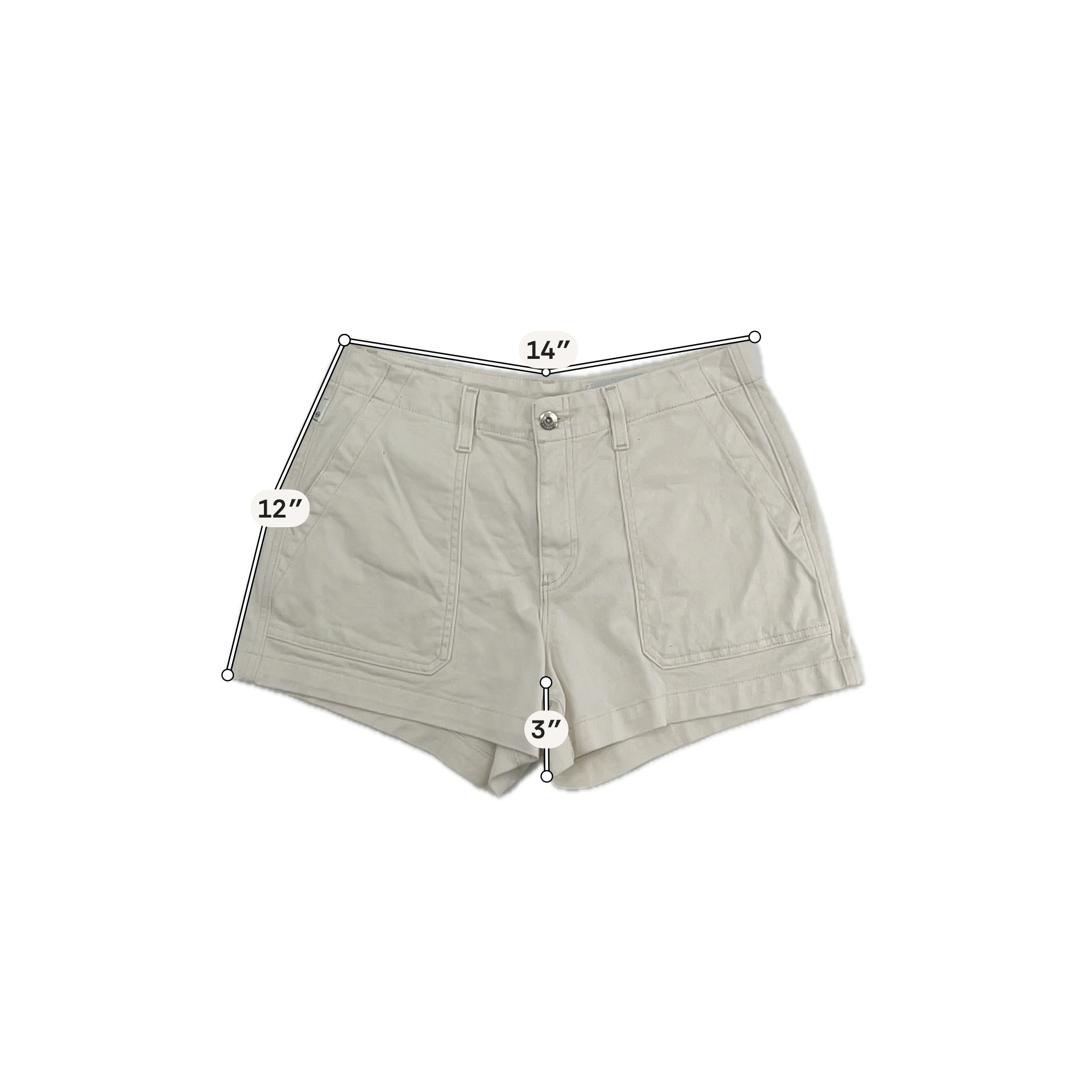 AG Adriano Goldschmied The Walker Short White Cotton Blend Size 6 / 28