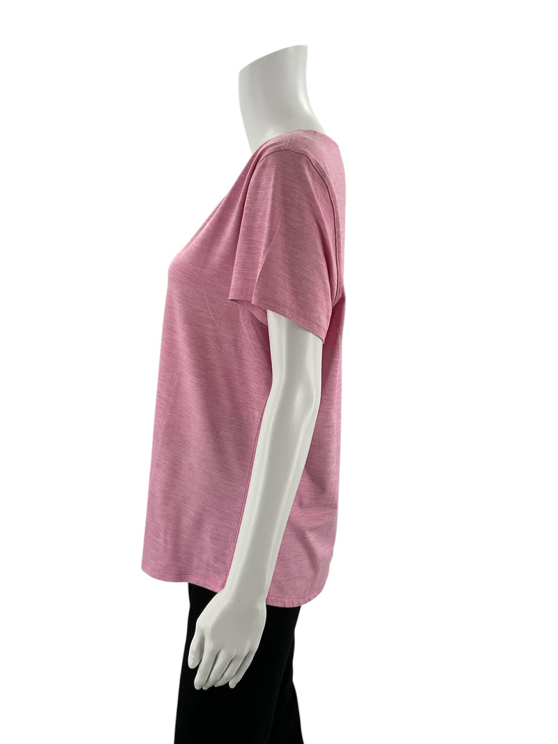 Yogalicious Pink Heathered Pre-Owned Ladies Top - Size Large
