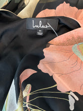 Lulus black/coral/aqua Maxi Still the One Black Floral Long Sleeve Maxi Dress Size Medium - Size M