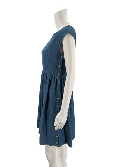Mod Ref Denim Solid Pre-Owned Ladies Dress - Size Medium - Margaret’s Fine Consignment