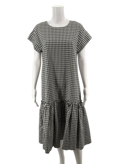 Lili Sidonio black/white Midi Gingham Check Drop Waist Midi Dress Size XS/S - Size XS/S