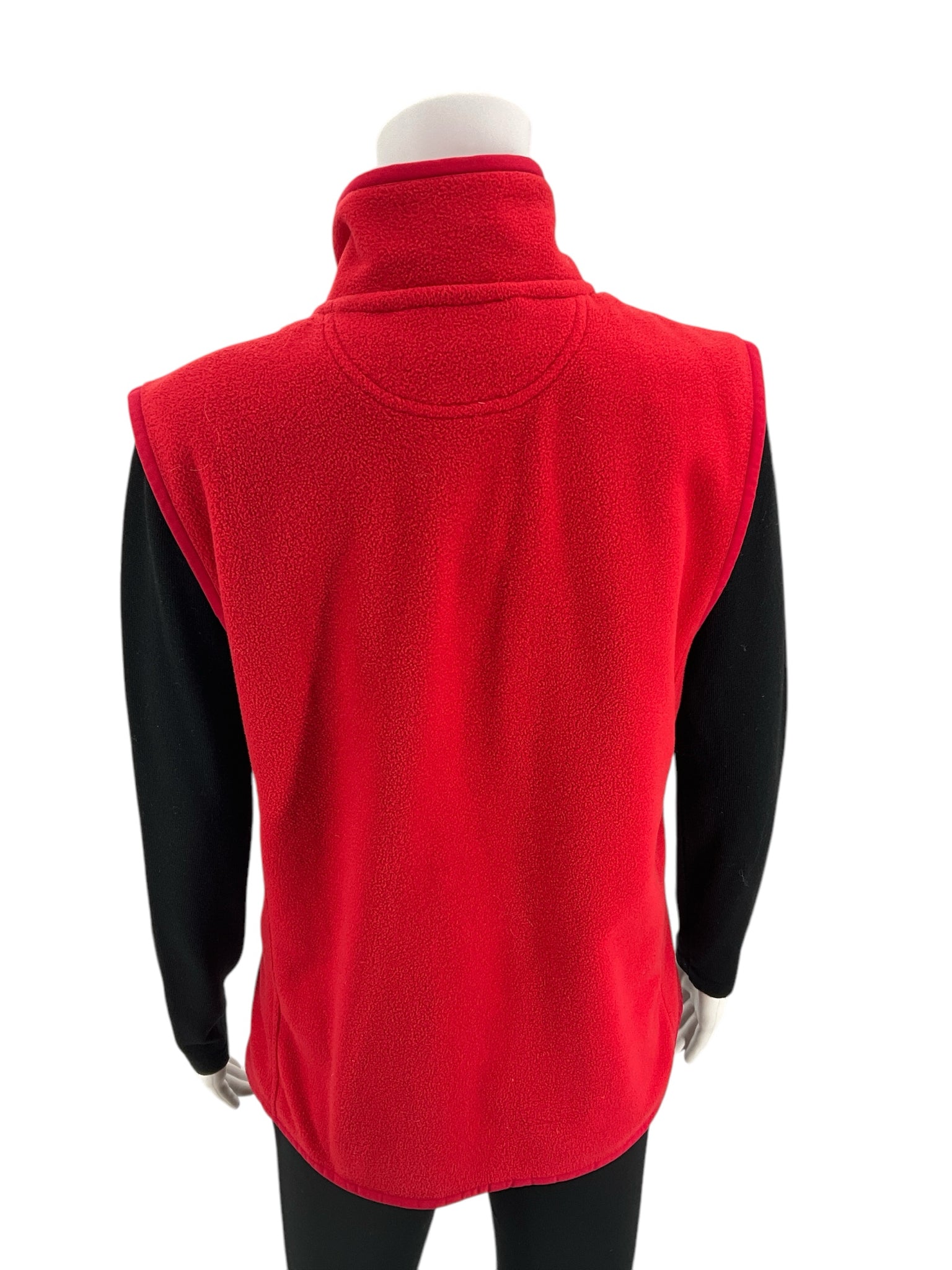 Polo Red Fleece Vest Size Medium - rear view