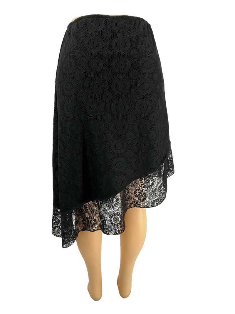 Hand Jive Black Lace Pre-Owned Ladies New with Tags Skirt - Size Large - Margaret’s Fine Consignment