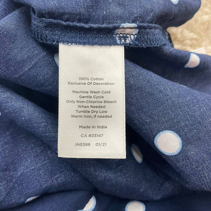 Talbots Navy/White Polka Dot Pre-Owned Ladies Top - Size Petite - Margaret’s Fine Consignment