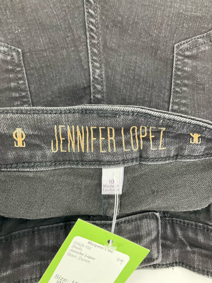 Jennifer Lopez Black Denim Pre-Owned Ladies Shorts - Size 10 - Margaret’s Fine Consignment