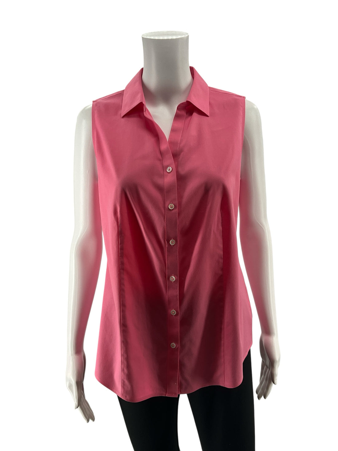 Talbots NWT Non-Iron Sleeveless Perfect Shirt Size 4 Coral Pink